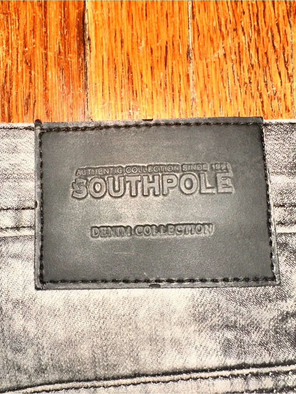 Men’s 38 x 32 Southpole Thrashed Distressed Urban Streetwear Black Jeans